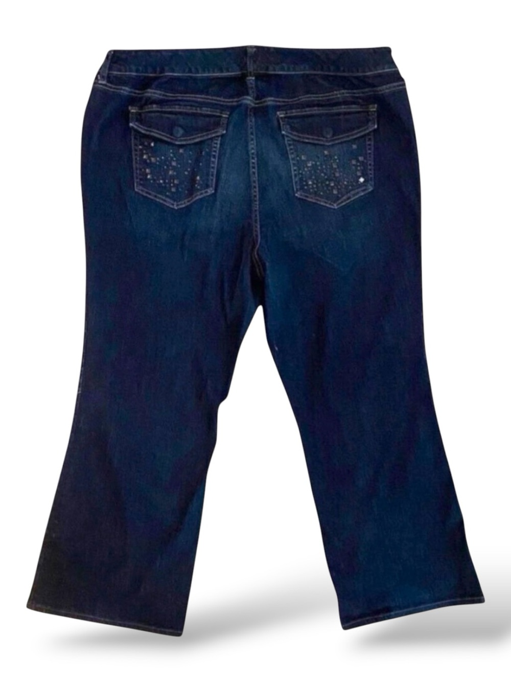 Torrid blue jeans stretchy denim beaded studded flap pockets plus size 22R